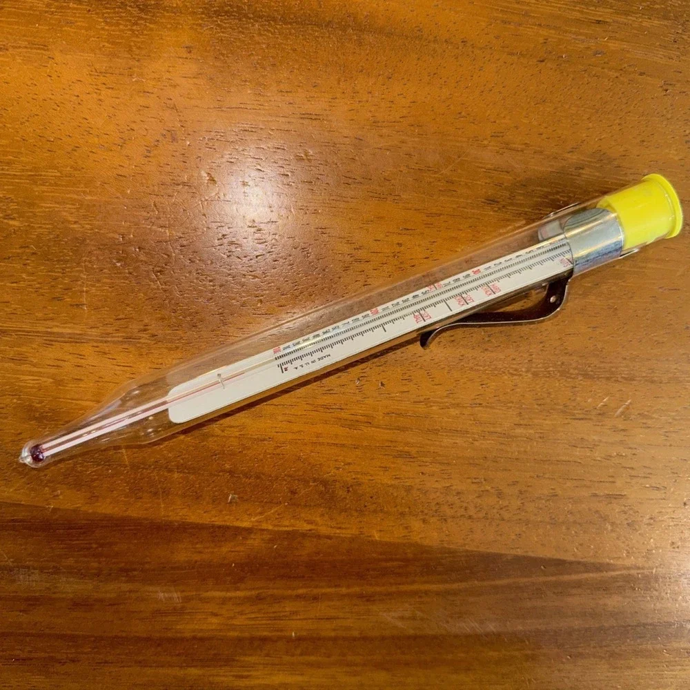 Deep‎ Frying Candy Jelly Jam Thermometer Vintage Acu-Rite Chaney Instrument Co